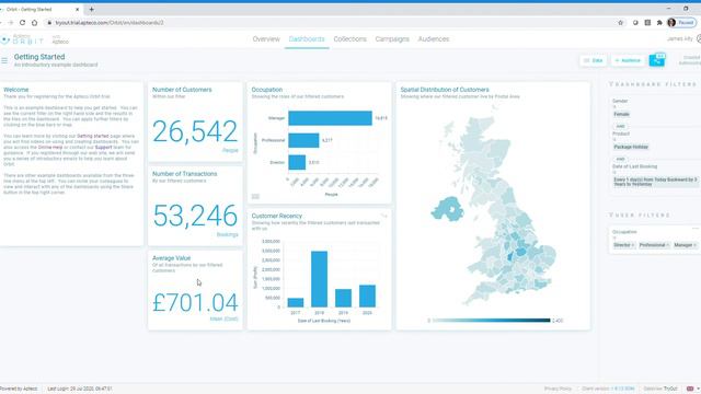 Getting started with your free Apteco Orbit trial - view and explore example dashboards смотреть онлайн