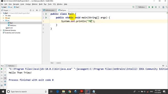 Java - 01: Tạo Project, chạy chương trình, đổi tên class. смотреть онлайн