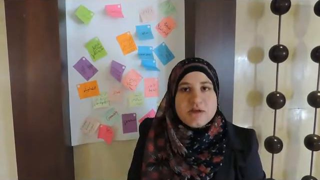 Bara'a Yahya talks about her expectations from the training of facilitators workshop. смотреть онлайн