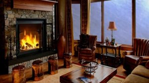 Звуки МЕТЕЛИ за окном треск КАМИНА для сна