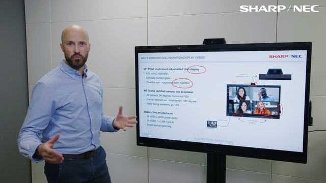 NEC WD551 Demonstration of the Windows Collaboration Display смотреть онлайн