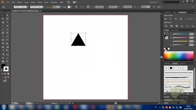 Adobe Illustrator Tutorial : How to make a triangle смотреть онлайн