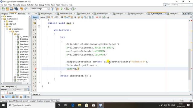 How to create Digital Watch in Java || Using NetBeans & Calendar Class || Java Swing. смотреть онлайн