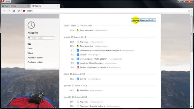 Seniortip.cz: Opera - Vymazání Historie Prohlížení