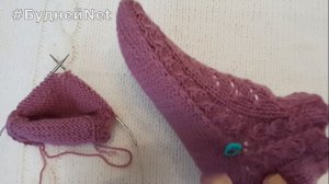 ❤️КРАСИВЫЕ АЖУРНЫЕ НОСКИ? двумя спицами БЕЗ ШВА? ПРОСТЫЕ НОСКИ СПИЦАМИ?