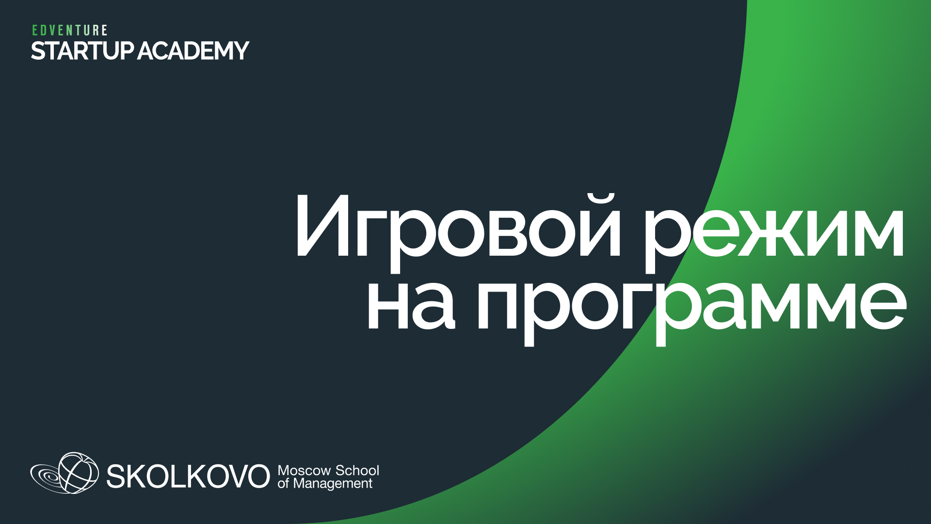 Игровой режим на программе Стартап Академия СКОЛКОВО