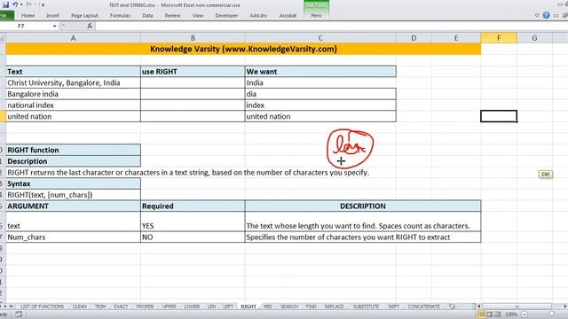 Excel String Function - Right смотреть онлайн