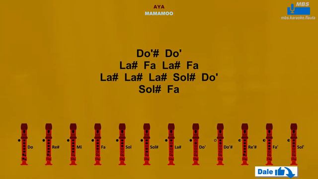 AYA MAMAMOO Flauta Dulce Con Notas / Flute Recorder / Tutorial Tipo Karaoke смотреть онлайн