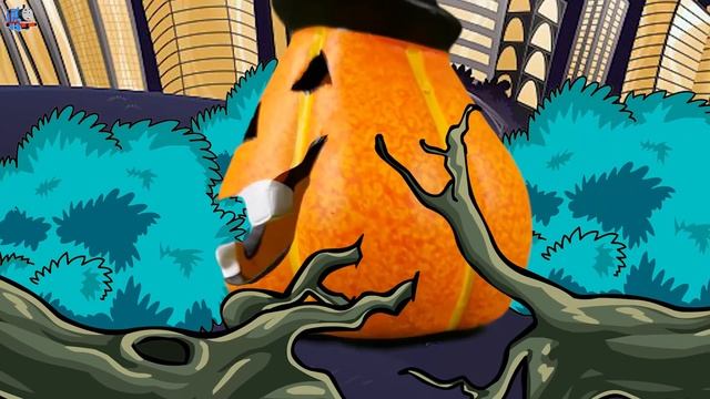Toy Trains Meet Spooky Pumpkin in the Cave Cartoons for kids смотреть онлайн