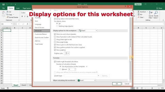 How to change Gridlines color in excel 2016 step by step tutorial смотреть онлайн