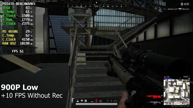 PUBG: BATTLEGROUNDS Overclocked VEGA 7 | VEGA 7 OC RYZEN 5 4650G\4600G 16Gb Ram смотреть онлайн