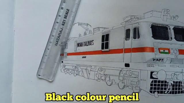 How to draw a WAP-7 locomotive!! Complete Tutorial || Akshay's Rail World || Indian Railways смотреть онлайн