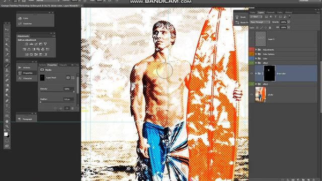 Grunge Painting Photoshop Action Tutorial смотреть онлайн