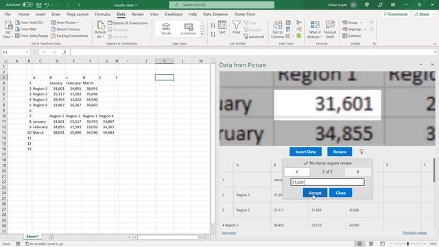 Transfer Image/PDF Data into Excel with Latest Feature (Get Data From Picture) смотреть онлайн