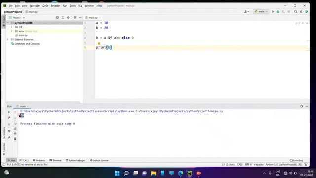 Ternary Operator in Python | Conditional Operator in Python #Python #ifelse #ternaryoperator смотреть онлайн