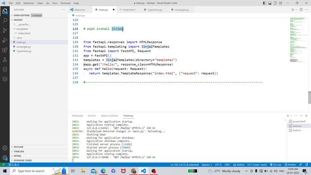 Templates in FastApi in Hindi | How to install jinja2 смотреть онлайн