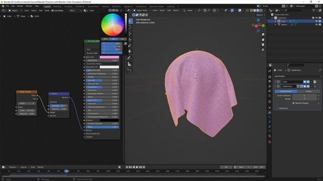 How to make Blender Cloth Simulation and Simple Fabric Texture Material смотреть онлайн