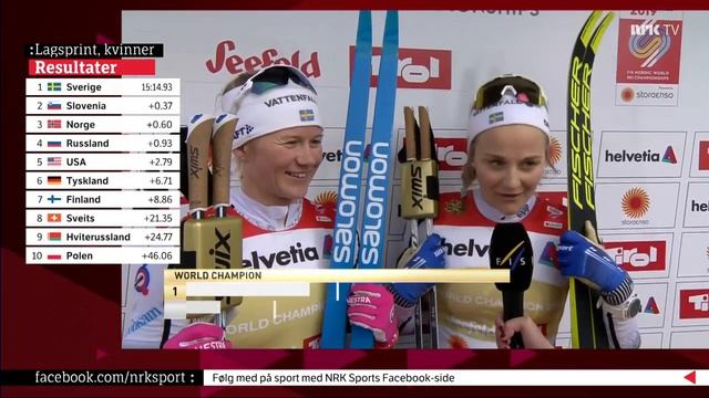 Lagsprint, klassisk teknikk - VM Seefeld 24 februar 2019 смотреть онлайн