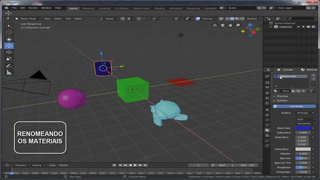 Blender 3D - MATERIAL E CORES NO BLENDER смотреть онлайн