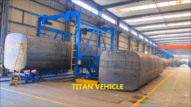 Monoblock Trailers | China Fuel petrol monoblock oil Tanker truck trailer Production workshop смотреть онлайн
