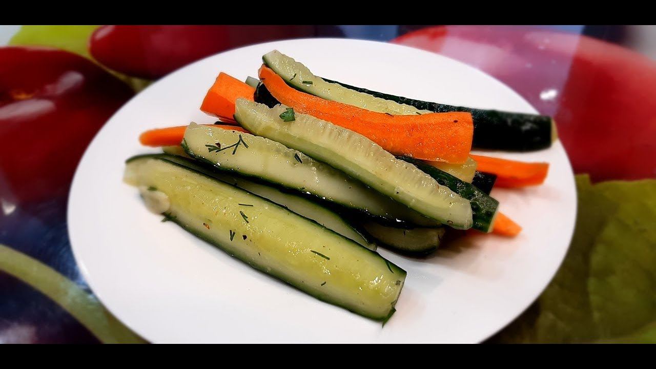 Маринованные огурчики без консервации. Простой и быстрый способ. смотреть онлайн