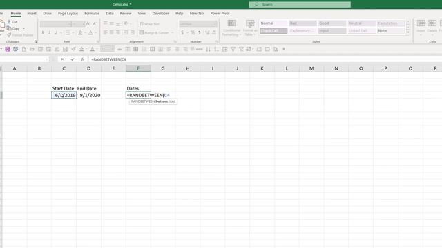 How to generate random dates based on a date range in Excel смотреть онлайн