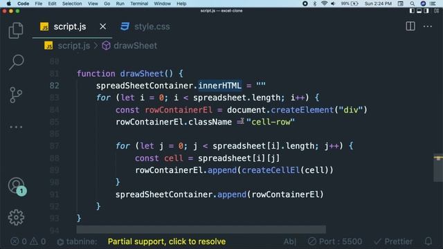 Create Microsoft Excel/Google Sheet Clone with JavaScript смотреть онлайн
