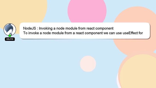 NodeJS : Invoking a node module from react component смотреть онлайн