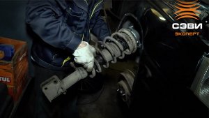 Замена опоры стойки передней подвески на а/м ВАЗ 2110-2112