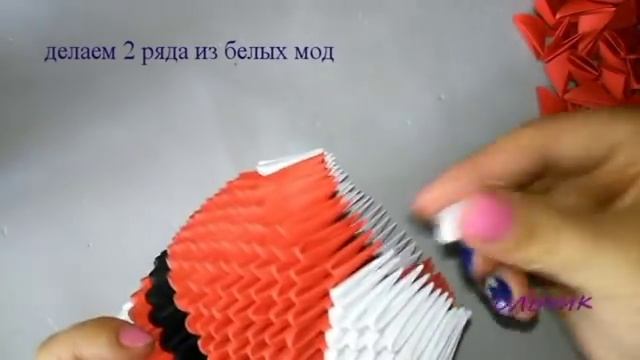 модульное оригами красивый дед мороз (modular origami Santa Claus) на новый год мастер класс смотреть онлайн