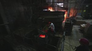 Литейный цех, разлив металла