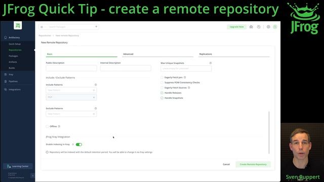 JFrog Quick Tip - How to create a remote repo смотреть онлайн