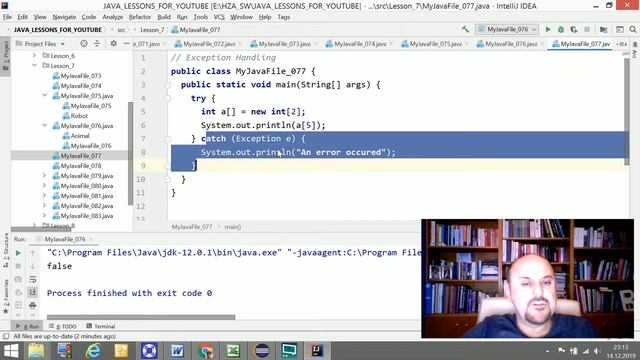 JAVA Lesson 7 - worked on JetBrains IntelliJ IDEA. смотреть онлайн