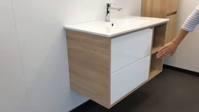 Мебель для ванной комнаты Комфорти Гамбург 90 дуб сонома смотреть онлайн