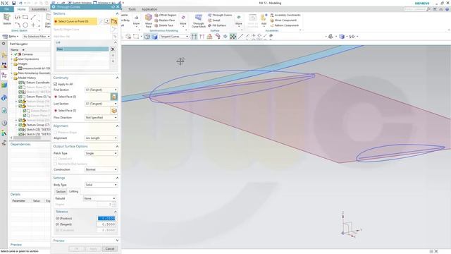 WW-109 Fighter Plane - Part 2 - Wings - Siemens NX 12 Training - Surfaces