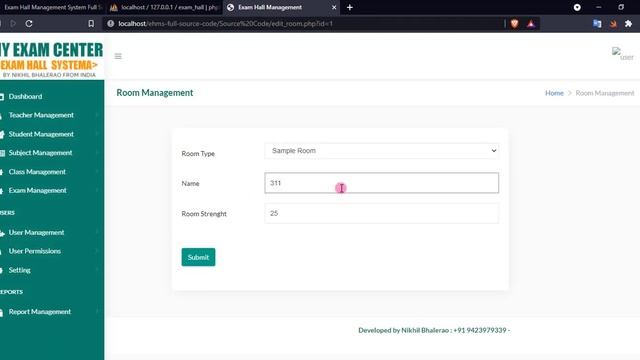 Exam Hall Management System Full Source Code in PHP DEMO смотреть онлайн