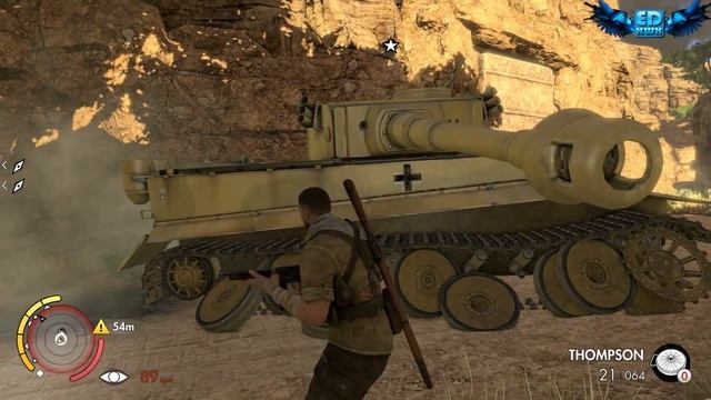 Sniper Elite 3 Afrika 2014 How to Destroy The Tiger Tank смотреть онлайн