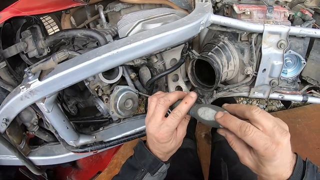 Замена мембран Honda  Transalp