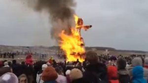 Сжигание Масленицы в Этномире 02.03.14