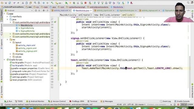 How to use Snackbar, Toast and interaction with multiple activities through explicit Intent смотреть онлайн