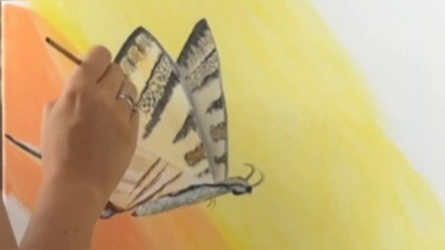 How to Paint a Butterfly. Easy Acrylic Painting for Beginners. Step by Step painting смотреть онлайн
