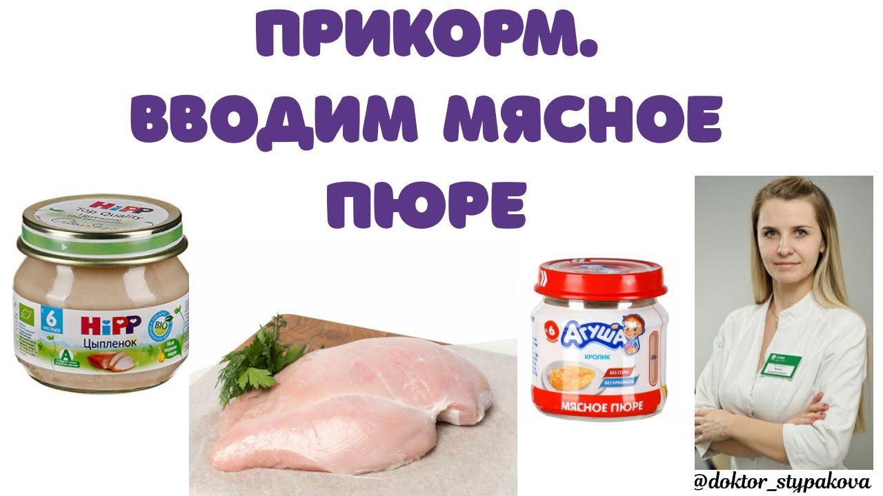 Введение прикорма. Вводим мясное пюре правильно.Норма дозы,схема и первый вид мяса для ребёнка смотреть онлайн