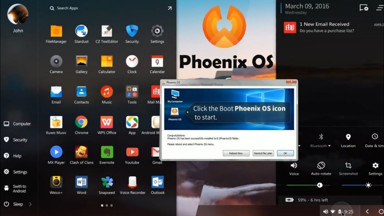 Установка Phoenix OS на компьютер смотреть онлайн
