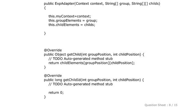 Android : ExpandableListView -UnsupportedOperationException: addView(View, LayoutParams) is not sup смотреть онлайн