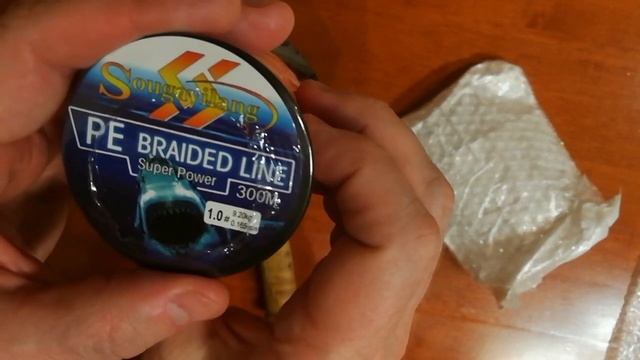 Распаковка с JOOM. 2. Плетеная леска 300 м оранжевая с бонусом.