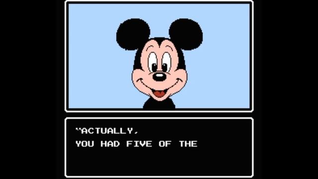 Dendy (Famicom,Nintendo,Nes) 8-bit Mickey Mouse 3 - Yume Fuusen Мультик-Заставка, Битва с Боссами