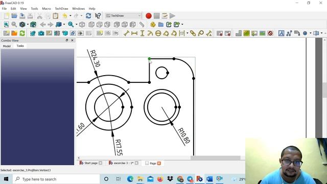 FreeCAD std dimension, title block and pdf create смотреть онлайн