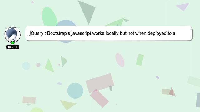 jQuery : Bootstrap's javascript works locally but not when deployed to a server смотреть онлайн