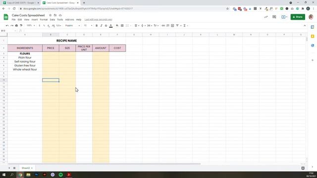 Create a cake costs spreadsheet смотреть онлайн