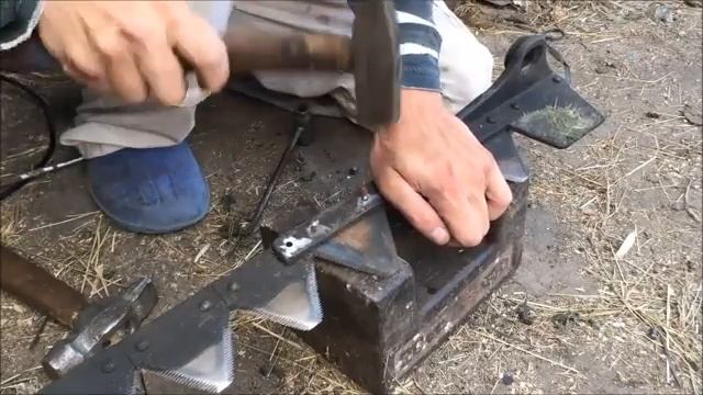 Клепаем сегменты на косилке!